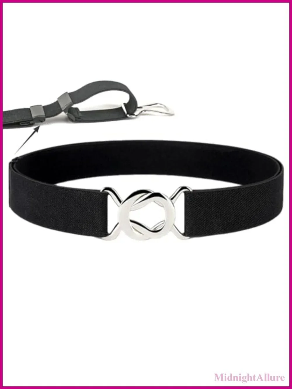 Skinny Elastic Belt Adjustable Waist Belt for Dresses Jeans